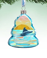 Designocracy Whale Tail Mercury Holiday Ornament