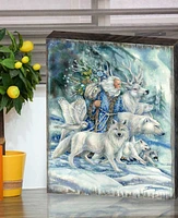 Designocracy Cool Winds Father Winter Holiday Wall Art