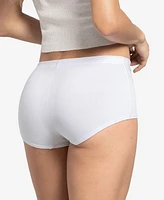 Leonisa 3-Pack Comfy Boyshort Panties Stretch Cotton 12634X3