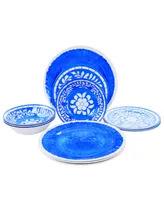 Elama Floral Nelly 12 Piece Melamine Dinnerware Set, Service for 4