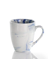 Elama Marble Clara 16 Pc. Stoneware Dinnerware Set, Service for 4