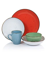 Elama Romina 20 Piece Round Stoneware Dinnerware Set, Service for 4