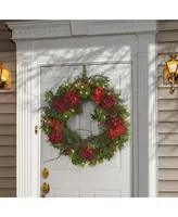 National Tree Company 30" Decorated Vienna Waltz Wreath with Led Lights