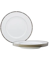 Noritake Rochelle Platinum Set of 4 Dinner Plates, Service For 4