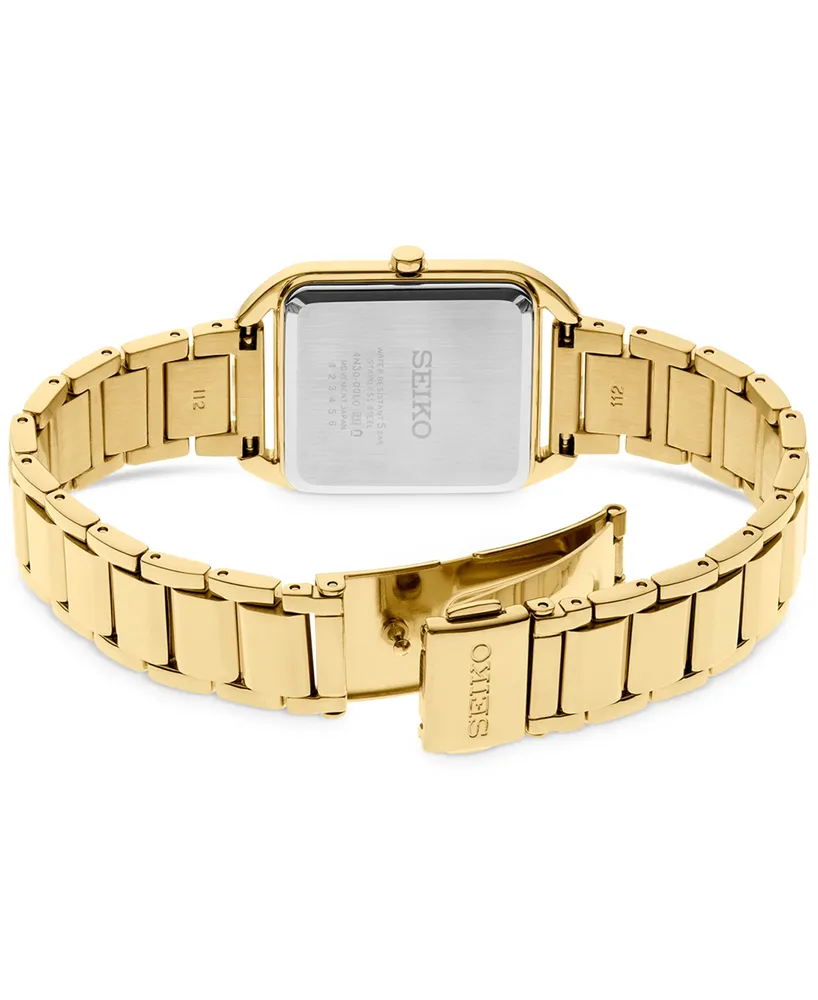 Seiko Women's Essentials Gold-Tone Stainless Steel Bracelet Watch 26mm