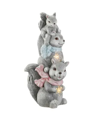 National Tree Company 19" Led Squirrel Trio Figurine