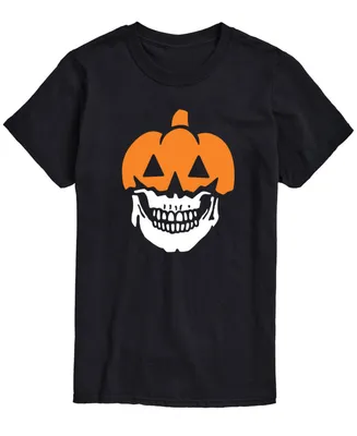 Airwaves Men's Skull Face Pumpkin Classic Fit T-shirt
