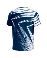 Men's Nfl X Staple Navy Chicago Bears Team Slogan All Over Print Short Sleeve T-shirt