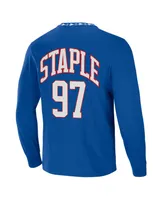 Men's Nfl X Staple Royal Buffalo Bills Core Long Sleeve Jersey Style T-shirt