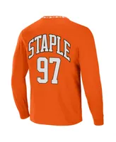 Men's Nfl X Staple Orange Cleveland Browns Core Long Sleeve Jersey Style T-shirt