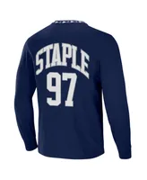 Men's Nfl X Staple Navy Dallas Cowboys Core Long Sleeve Jersey Style T-shirt