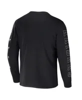 Men's Nfl X Staple Black Las Vegas Raiders World Renowned Long Sleeve T-shirt