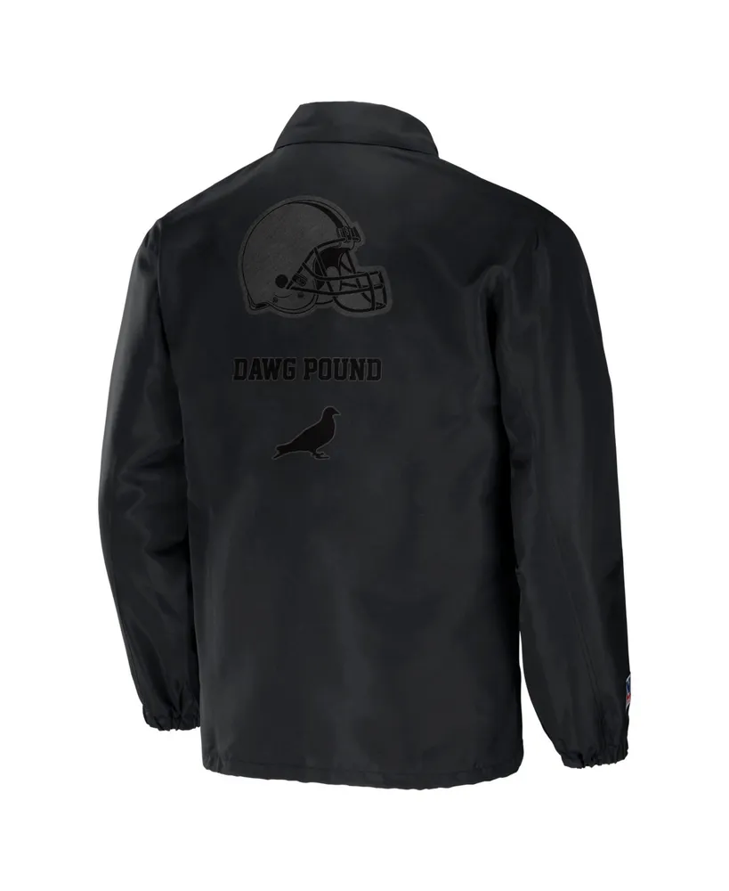 Men's Nfl X Staple Black Cleveland Browns Embroidered Nylon Jacket
