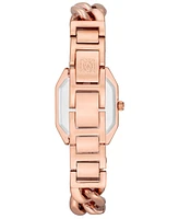 Anne Klein Women's Three-Hand Quartz Rose Gold-Tone Alloy Chain Bracelet Watch, 23mm - Rose Gold