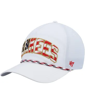 Men's '47 White New York Yankees Flag Flutter Hitch Snapback Hat