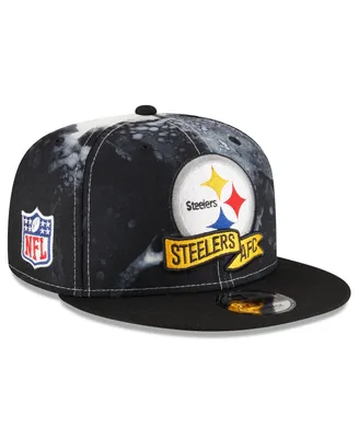 Men's New Era Pittsburgh Steelers 2022 Sideline 9FIFTY Ink Dye Snapback Hat