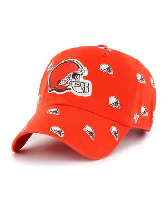 Women's '47 Brand Cleveland Browns Confetti Clean Up Logo Adjustable Hat