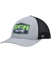 Men's '47 Brand Heathered Gray and College Navy Seattle Seahawks Motivator Flex Hat
