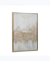 Metal Glam Abstract Framed Wall Art, 30" x 2" x 40" - Gold