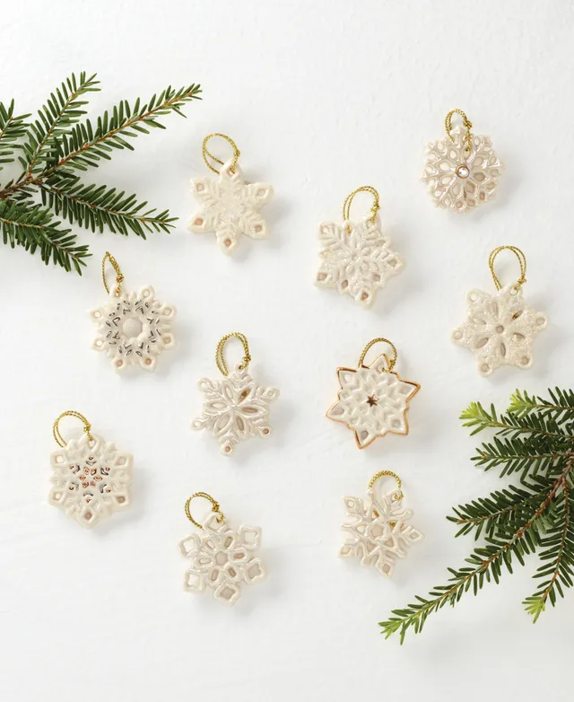 Lenox Mini Snowflake 3-piece Ornament Set - Macy's