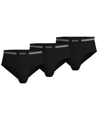 Boss by Hugo Men's 3-Pk. Traditional Classic Solid Briefs