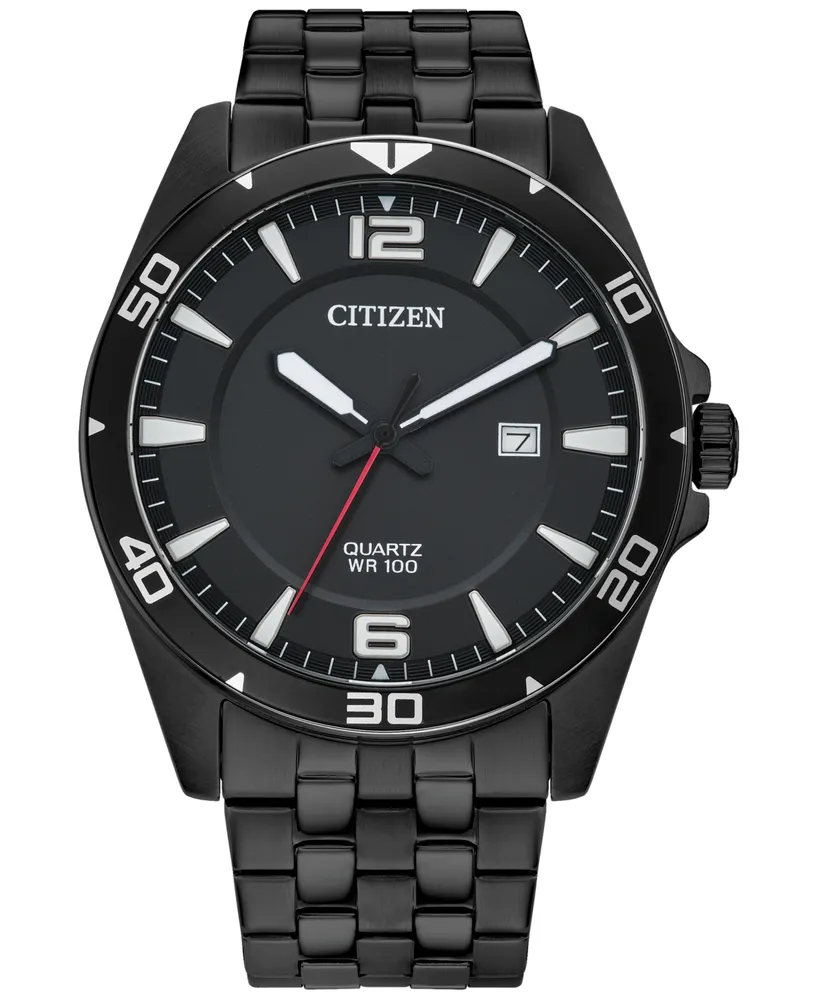 Citizen Men's Black-Tone Stainless Steel Bracelet Watch 42mm