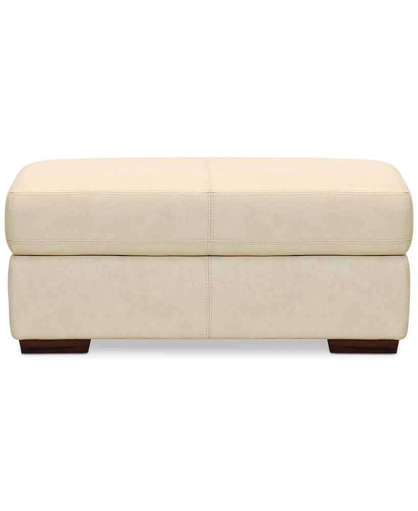 Ashlinn 43" Pastel Leather Storage Ottoman, Created for Macy's