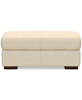 Closeout! Ashlinn 43" Pastel Leather Storage Ottoman, Created for Macy's