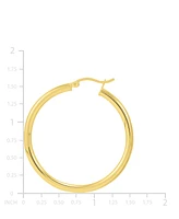 Giani Bernini Polished Tube Medium Hoop Earrings, 40mm, Created for Macy's