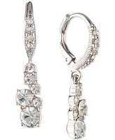 Givenchy Silver-Tone 2-Pc. Set Stone Scatter Cluster Cuff Bangle Bracelet & Matching Drop Earrings