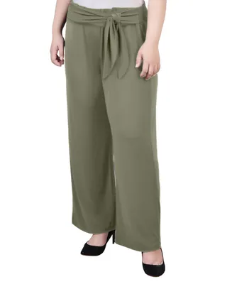 Ny Collection Plus Size Pull On with Sash Pants