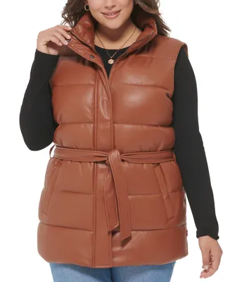 Levi's Trendy Plus Faux-Leather Puffer Vest