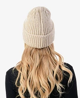 Marcus Adler Women's Lurex Ribbed Knit Cuff Beanie