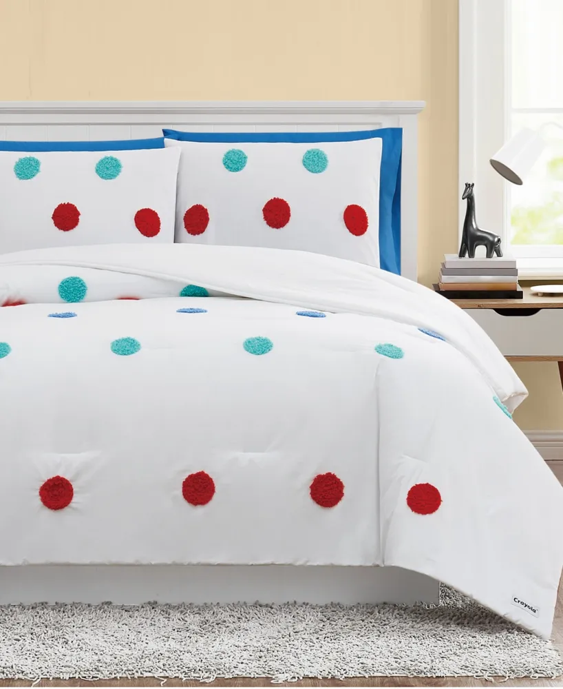 Crayola Fuzzy Dot 2 Piece Comforter Set, Twin