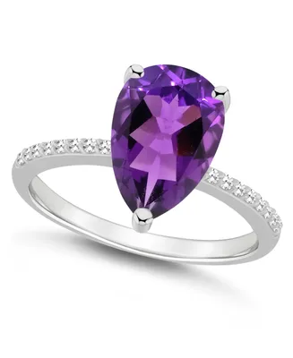 Macy's Women's Amethyst (2-3/4 ct.t.w.) and Diamond (1/10 Ring Sterling Silver