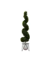 Artificial Topiary in Decorative Ceramic Pot, 48"