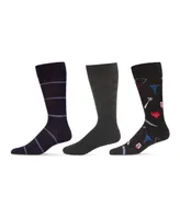 MeMoi Men's Men at Work Assortment Socks, Pack of 3