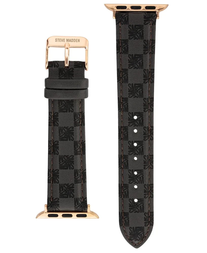 Steve Madden Women's Faux Leather Band Compatible with 42/44/45/Ultra/Ultra 2 Apple Watch