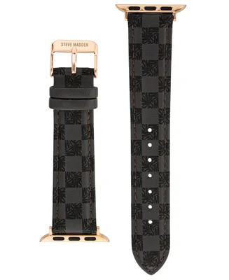 Steve Madden Women's Faux Leather Band Compatible with 42/44/45/Ultra/Ultra 2 Apple Watch