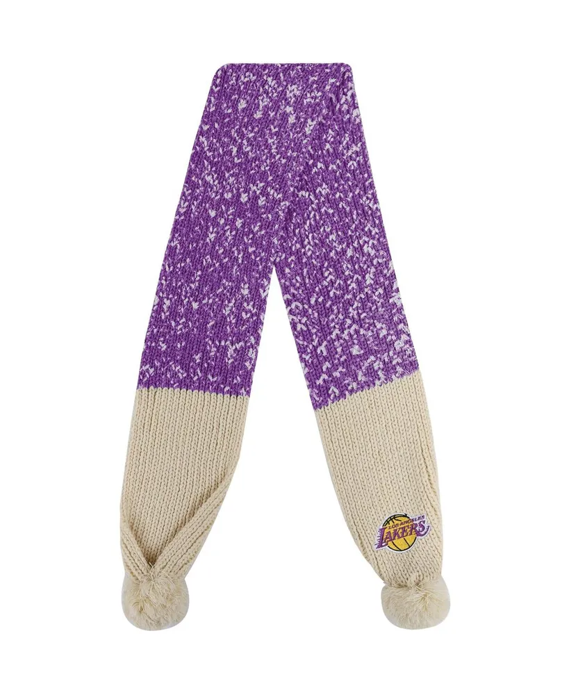 Women's Foco Los Angeles Lakers Confetti Scarf with Pom