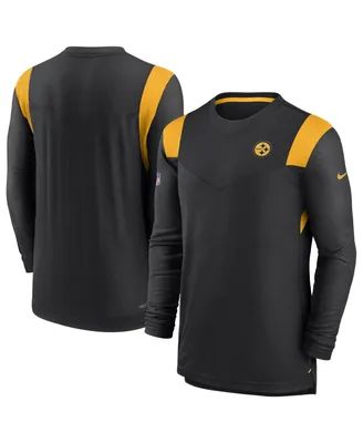 Men's Nike Black Pittsburgh Steelers Sideline Tonal Logo Performance Player Long Sleeve T-shirt