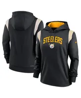 Women's Nike Black Pittsburgh Steelers Sideline Stack Performance Pullover Hoodie