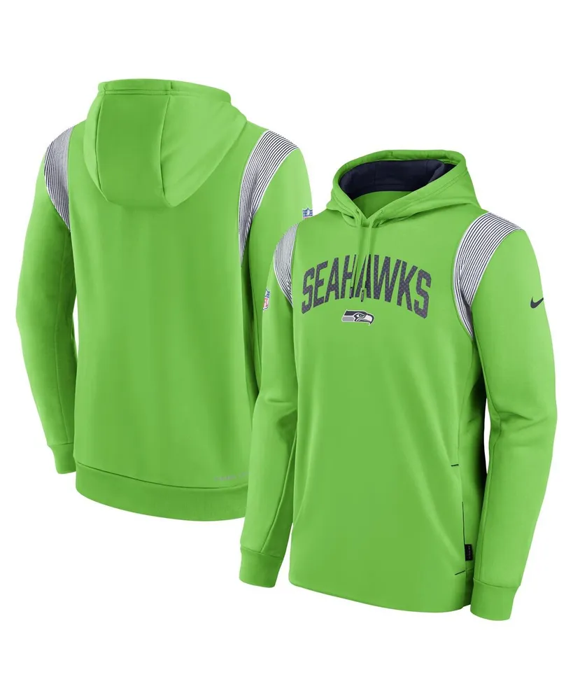 Men's Nike Green Seattle Seahawks Sideline Athletic Stack Performance Pullover Hoodie