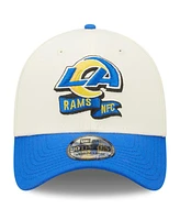 Men's New Era Cream, Royal Los Angeles Rams 2022 Sideline 39THIRTY 2-Tone Flex Hat