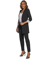 Calvin Klein Women's Roll Sleeve Open Front Blazer, Regular and Petite Sizes