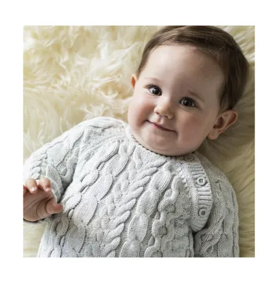 Hope & Henry Baby Boys Cable Knit Sweater Romper