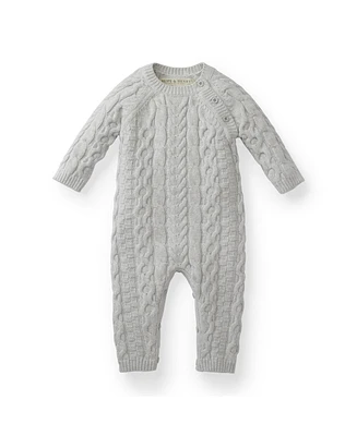 Hope & Henry Baby Cable Knit Sweater Romper