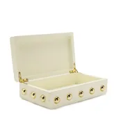 Classic Touch Decorative Box with Shiny Ball Design, 10" x 5.5"