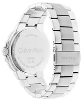 Calvin Klein Men's Silver-Tone Stainless Steel Bracelet Watch 44mm