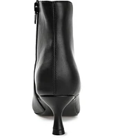 Journee Collection Women's Kelssa Square Toe Kitten Heel Dress Booties